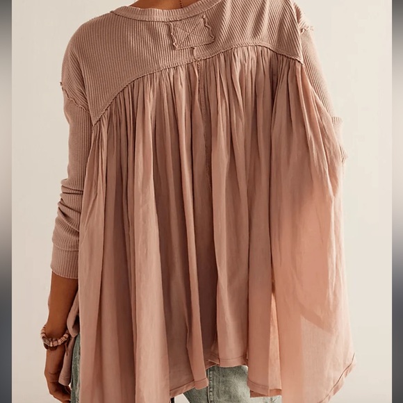 Free People Pink Tunic Top - Picture 2 of 6